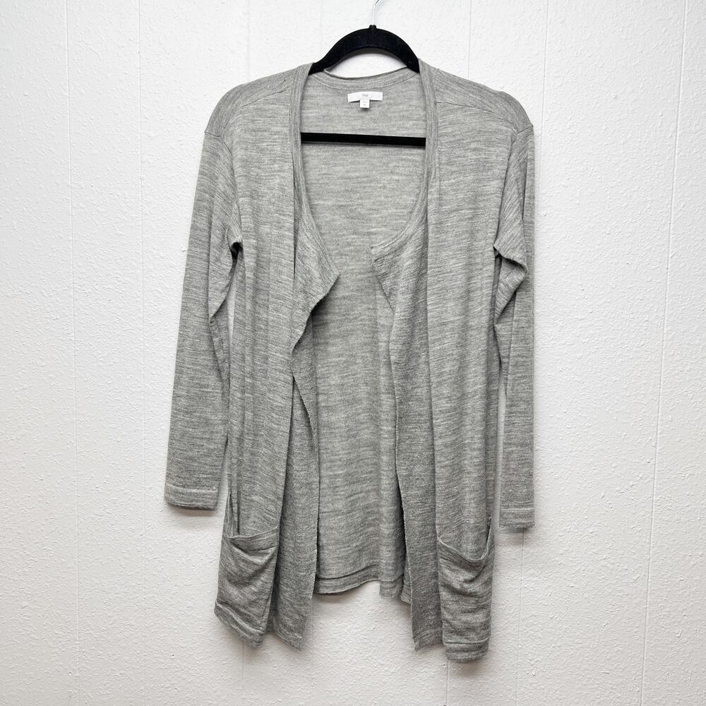 Gap Wool Blend Long Length Cardigan Womens Medium Casual Workwear Lightweight